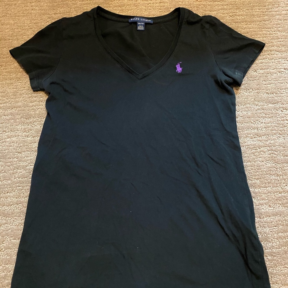 Black Polo with Purple Logo